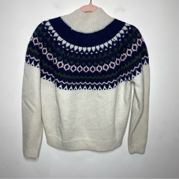 JUST Female Ridari Knit Fair Isle Mock Neck Wool Jumper Sweater Pullover - Picture 6 of 8